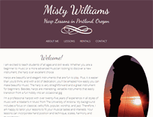 Tablet Screenshot of mistywilliamsharpist.com